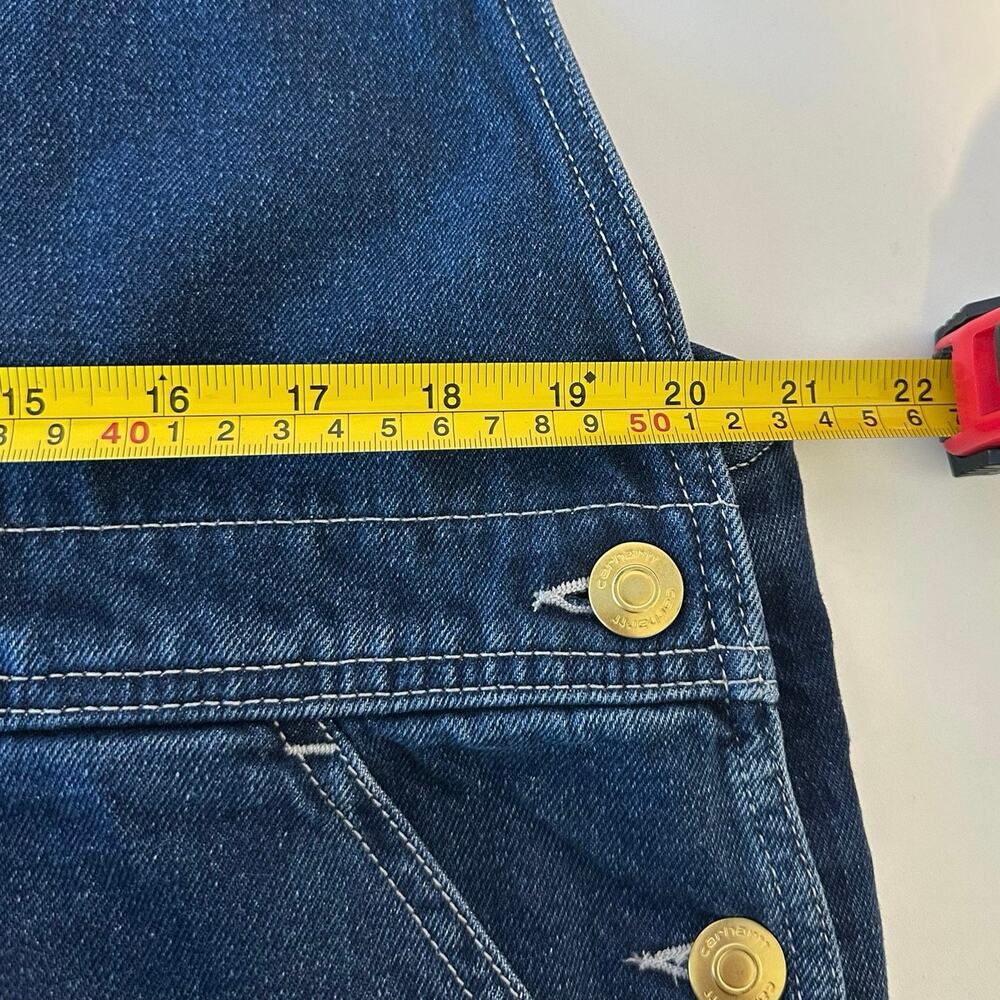 Carhartt NWT Loose Fit Denim Rib Overalls Size 38x34 Workwear Farm Chore Pockets - Picture 14 of 16